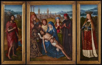 Beweinung mit Johannes dem Täufer und Katharina von Alexandria, ca. 1493-1501